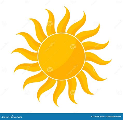 Icono De Símbolo De Forma De Sol Amarillo Ilustración Del Vector