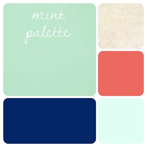 Mint Green Color Palette Beautiful Navy Dark Coral Sea Foam And Tan