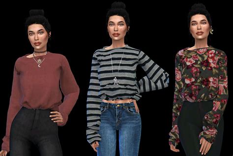 Lana Cc Finds — Leo Sims Rina Top Mesh Needed Here My Model Sims