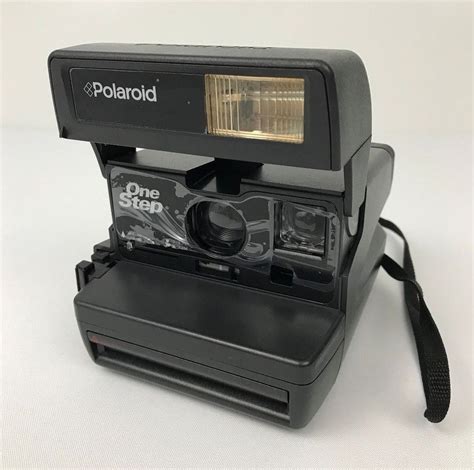 vintage polaroid 600 onestep instant camera 600 film with strap untested poloroid vintage
