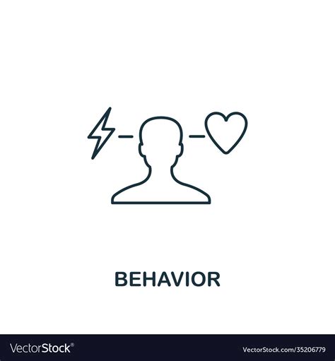 Behavior Icon Thin Line Design Symbol From Vector Image