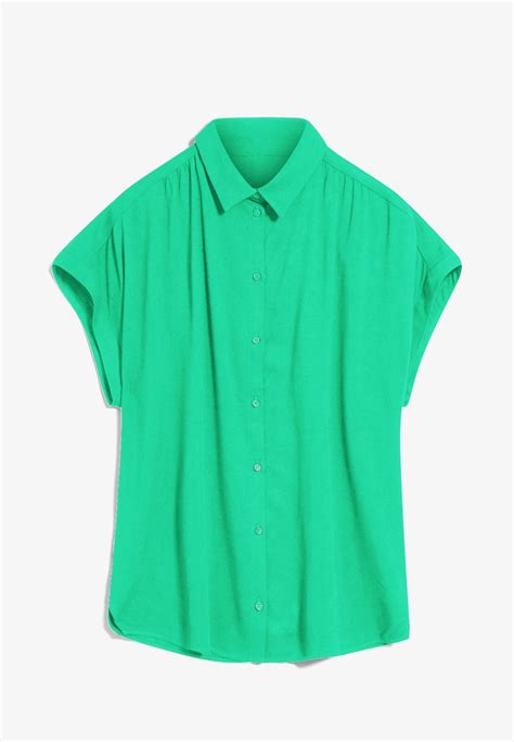 ARMEDANGELS ZONYAA - Button-down blouse - bright lime/neon green