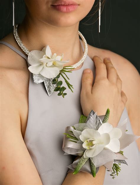 White Formal Corsage Corsage Prom