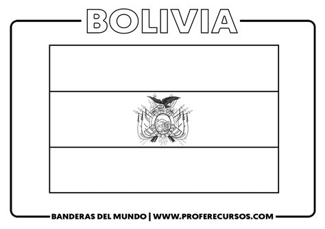 Bandera De Bolivia Para Colorear