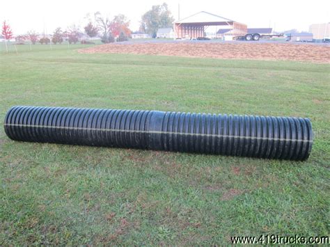 Black Plastic Corrugated Ditch Culvert Pipe 18 Inch X 13