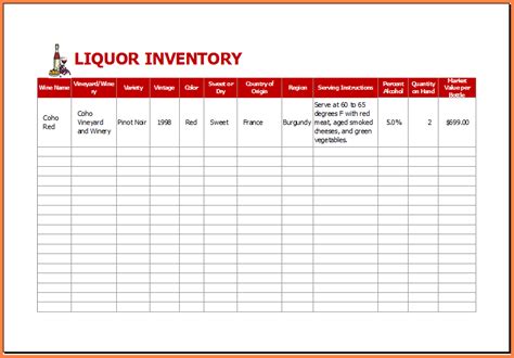 wine cellar inventory spreadsheet excel spreadsheets