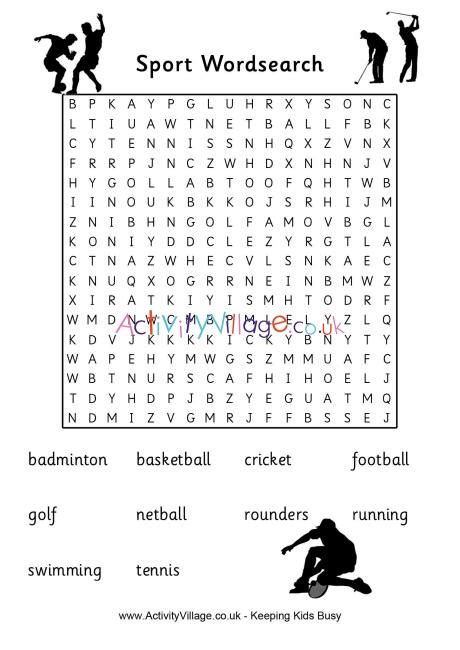uk sports word search