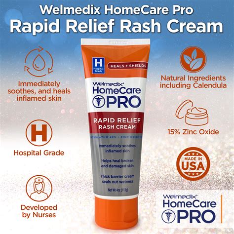 Welmedix Rapid Relief Diaper Rash Cream With Zinc Oxide Hospital Grade