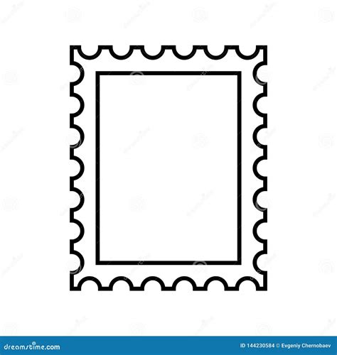 Postage Stamp Outline Icon Vector Eps10 Postage Stamp Vector Sign