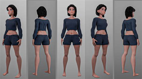 3d Asset Realtime Animation Girl Pbr Cgtrader