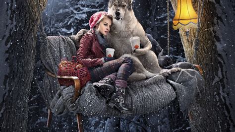 Night, city, lights, city lights, atmosphere. Red Riding Hood HD Wallpaper | Background Image ...