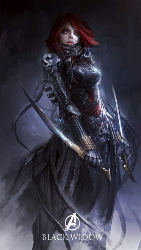 Black Widow Vampire Avengers Fan Art Avenger Artwork Female Assassin