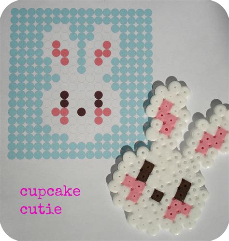 cupcake cutie: Free hama bead Bunny pattern