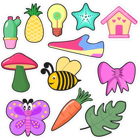 Cute Stickers Clipart Transparent Png Hd Cute Stickers Set Collection