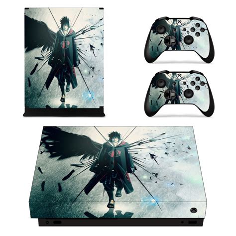 Sticker Xbox One X Sasuke Akatsuki Autocollant Console And Manette Manga