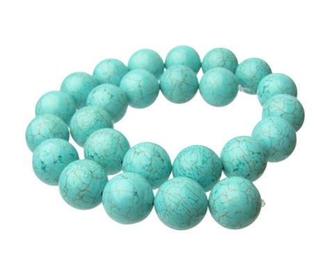 Light Blue Turquoise Magnesite Gemstone Round Beads Mm Strand