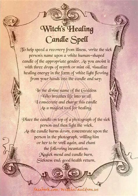 Healing Spell Magick Spells Candle Spells Witch Spell