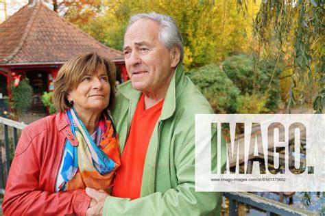 mature couple in autumn