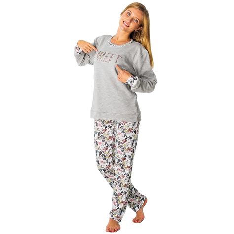 Pijama De Algodón Para Mujer De Manga Larga Leniss