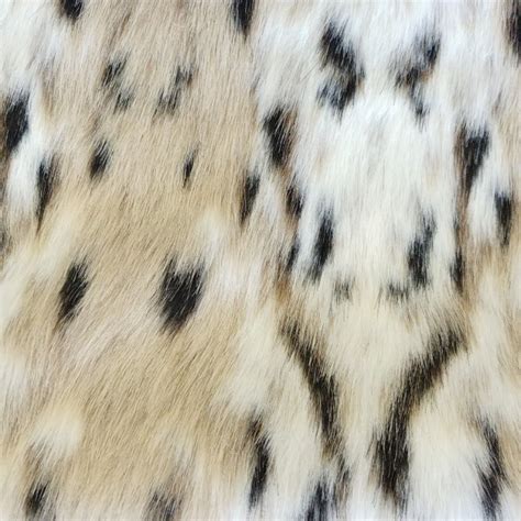 Pearl Snow Leopard Faux Fur Fabric 58x60 Snow Leopard Faux Fur Faux