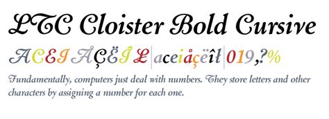 Use this twitter fonts generator to create various types of cool fonts for twitter. LTC Cloister Bold Cursive | Fonts.com