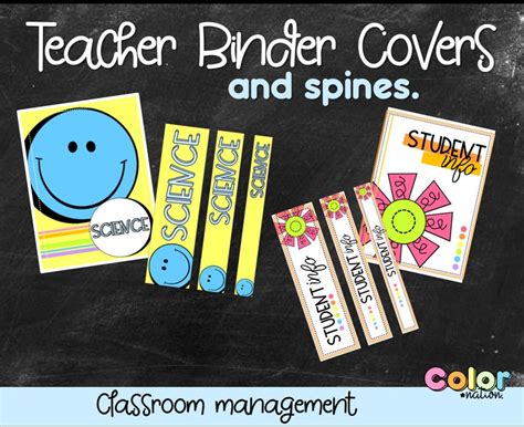 Editable Teacher Binder Covers And Spines Classroom Etsy