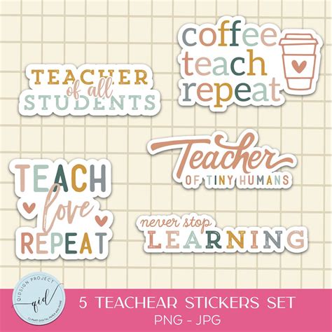 Printable Teacher Sticker For Laptop Png Stickers Back To School