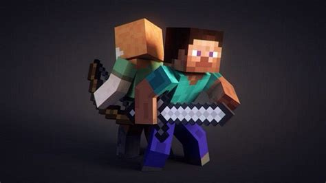 Alex And Steve Fighting Minecraft Pictures Minecraft Steve