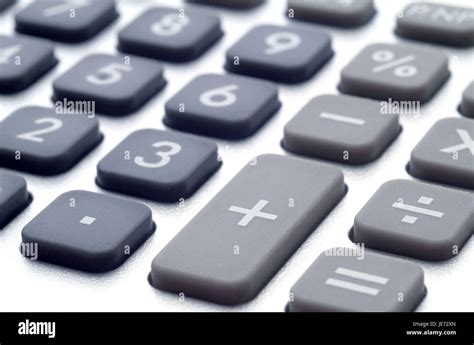 Keyboard Electronic Calculator Desktop Computer Close Up Stock Photo