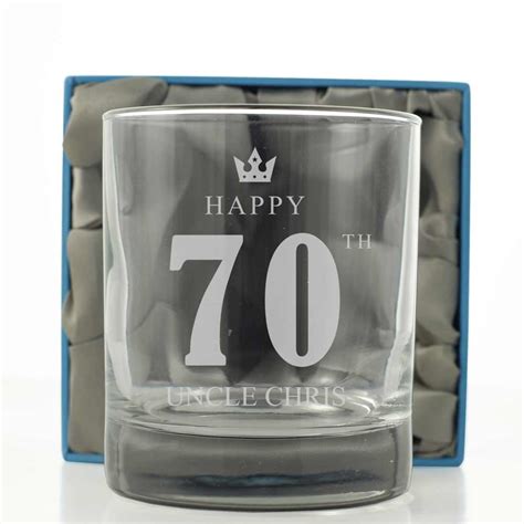 Maybe you would like to learn more about one of these? Personalised Whisky Glass - 70th Birthday Crown