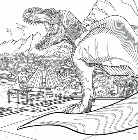 Jurassic World Coloring Pages Picture - Whitesbelfast