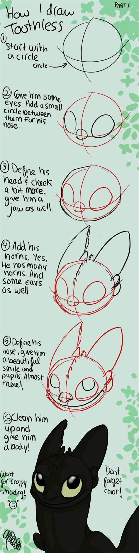 How To Draw Toothless Tutorial By Spiritwollf On Deviantart Toothless