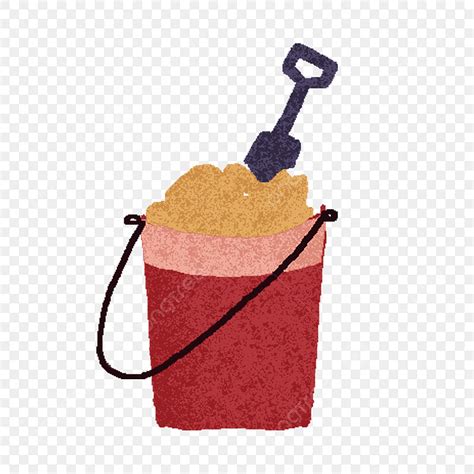 Paint Buckets Png Image Red Hand Painted Bucket Tool Shovel Sand