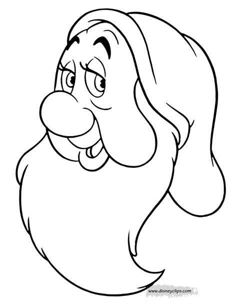 Sleepy Seven Dwarfs Coloring Pages Sketch Coloring Page