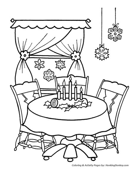 Christmas Decorations Coloring Pages Home Decorations For Christmas