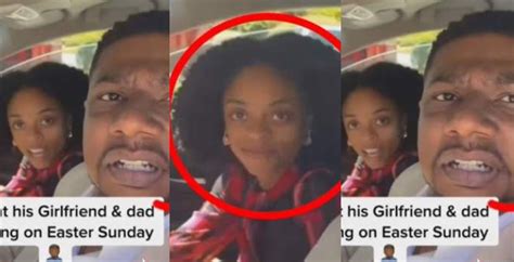 Young Man Catches His Father Chopping His Girlfriend In A Car Video