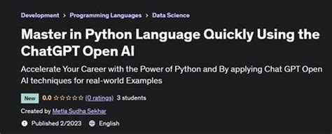 Master In Python Language Quickly Using The Chatgpt Open Ai Scriptmafia Org Download Full