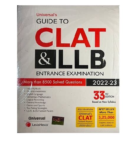 Universals Guide To Clat And Llb Entrance Examination By Manish Arora