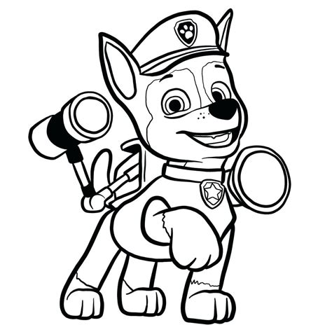 Kolorowanka Paw Patrol Coloring Pages Paw Patrol Coloring Chase Paw Images And Photos Finder