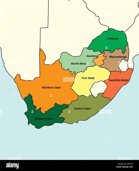 South Africa Map Provinces Hi Res Stock Photography And Images Alamy