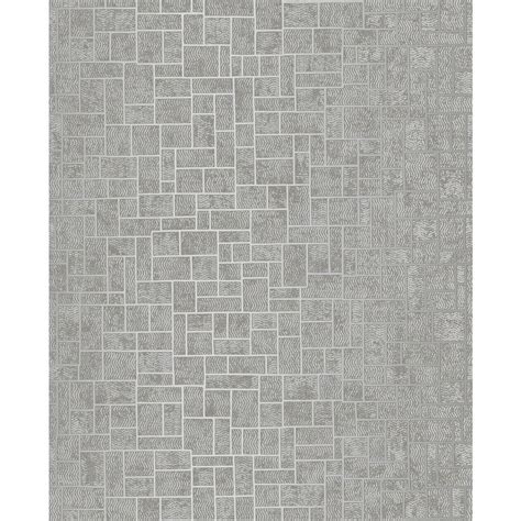 Brewster Etude Silver Geometric Silver Wallpaper Sample 2683 23021sam
