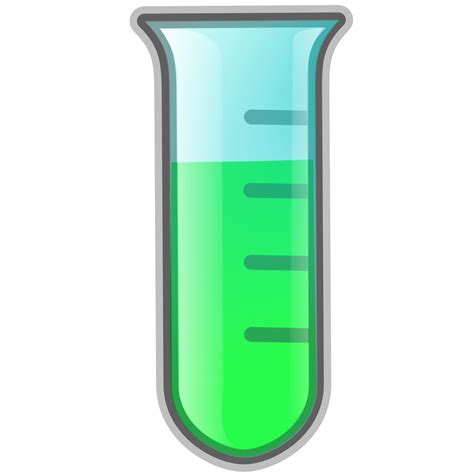 Onlinelabels Clip Art Lab Icon Horizontal Test Tube With Green