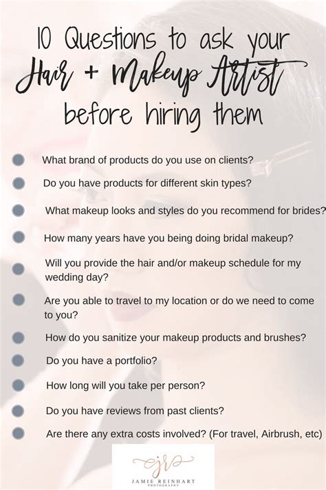 10 questions to ask your hair and makeup artist before hiring them weddingdaymakeup hair and