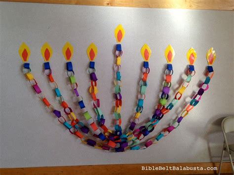 Paper Chain Menorah Made By Kids Hanukkah Crafts Hanukkah