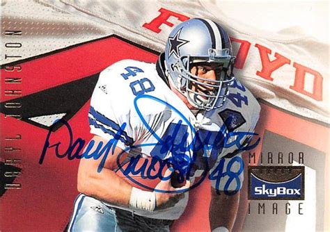 Daryl Moose Johnston Autographed Football Card Dallas Cowboys 1995