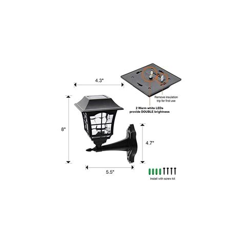 Buy Magt 2 Pack Solar Wall Lantern Outdoor Christmas 15 Lumens Solar