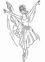 Ballerina Coloring Pages Barbie Girl Flying Drawing Kids Ballet Pencil Library Getdrawings Clipart Popular sketch template