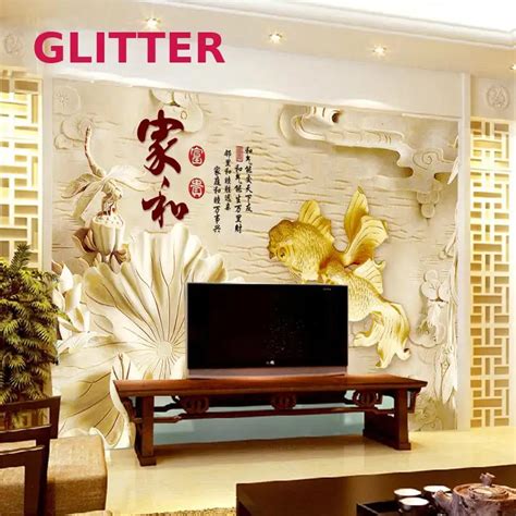 Chinese Retro Style Flower Wall Murals Modern Mural Painting