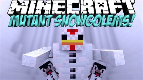 Mutant Creatures Mod Minecraft Mutant Snow Golem Mod Showcase Youtube