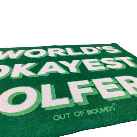 Golf Microfiber Sports Towel Funny Novelty Sweat Rag Worlds Okayest